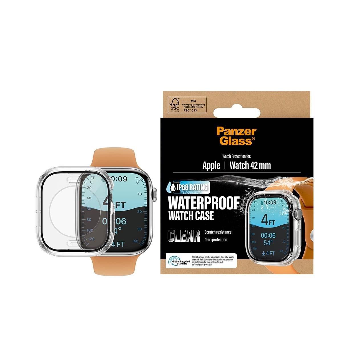 PanzerGlass Waterproof Full Body Case Transparent Apple Watch Series 11 | 10 | 42mm