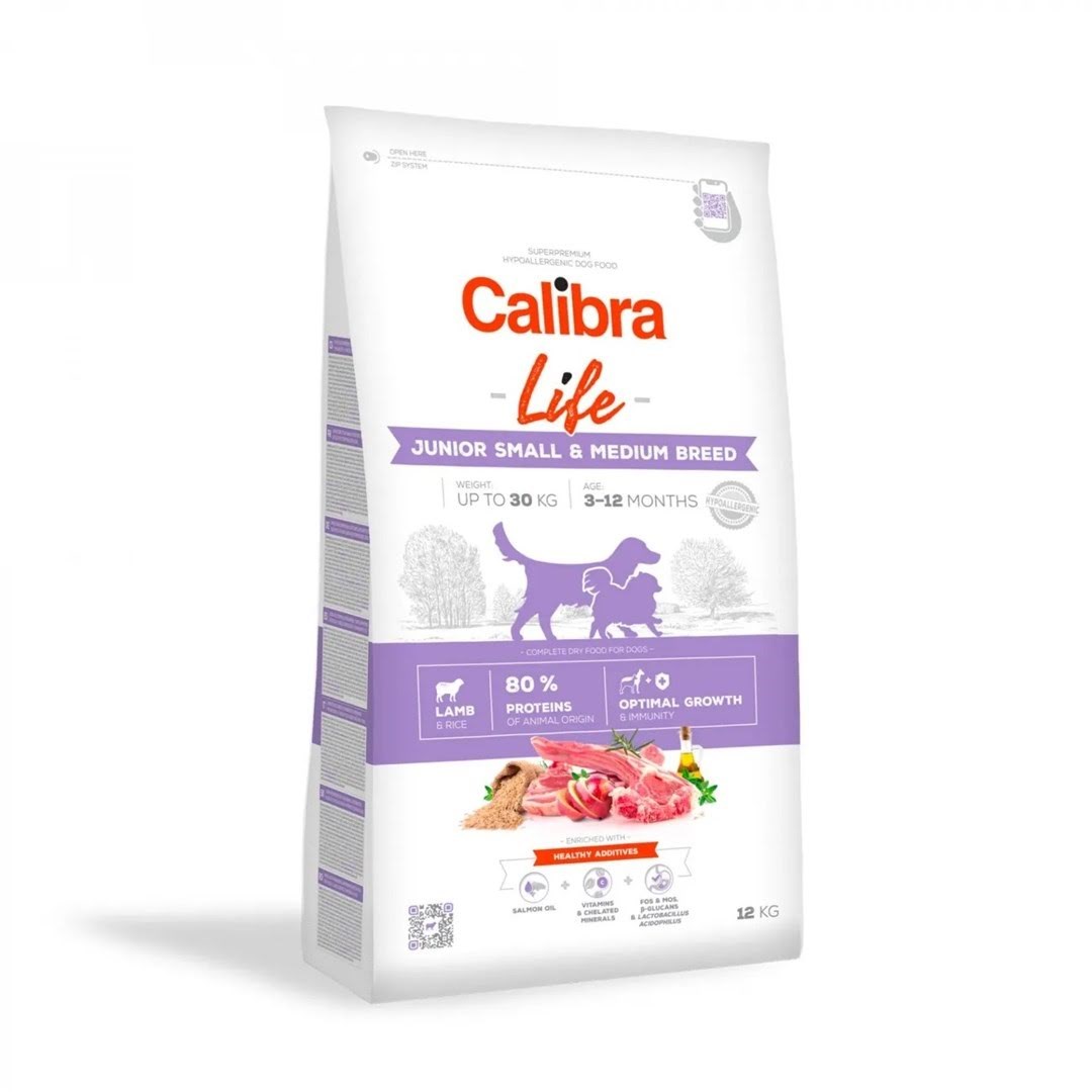 Calibra Life Junior Small&Medium breed Lamb - dry dog food - 12kg Hundeudstyr 8594062086505