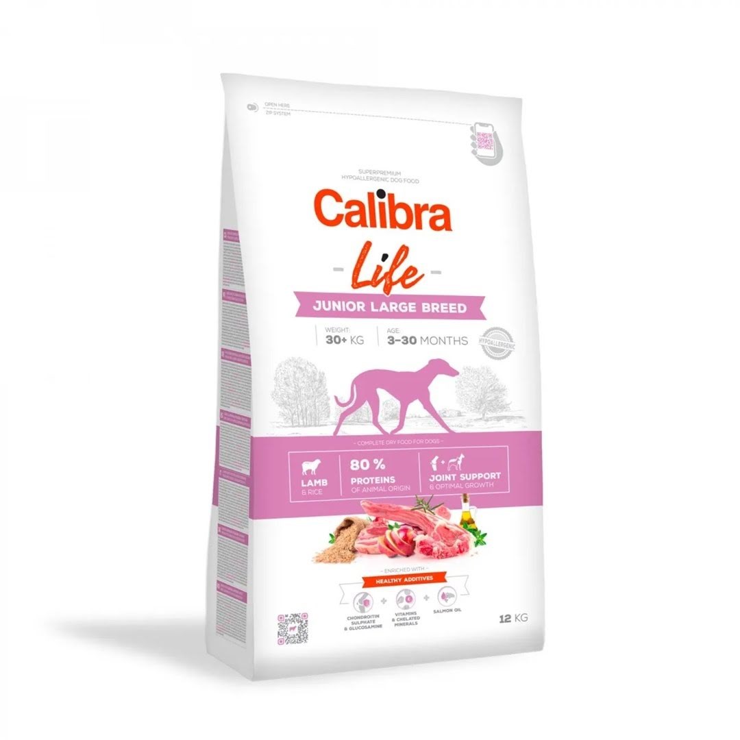 Calibra Life Junior Large breed Lamb - dry dog food - 12kg Hundeudstyr 8594062086543