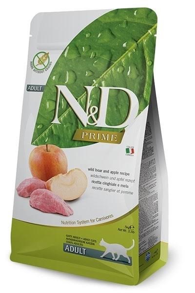 Farmina N&D PRIME CAT WILD BOAR & APPLE ADULT - dry cat food - 5 kg Katteudstyr PND0500016