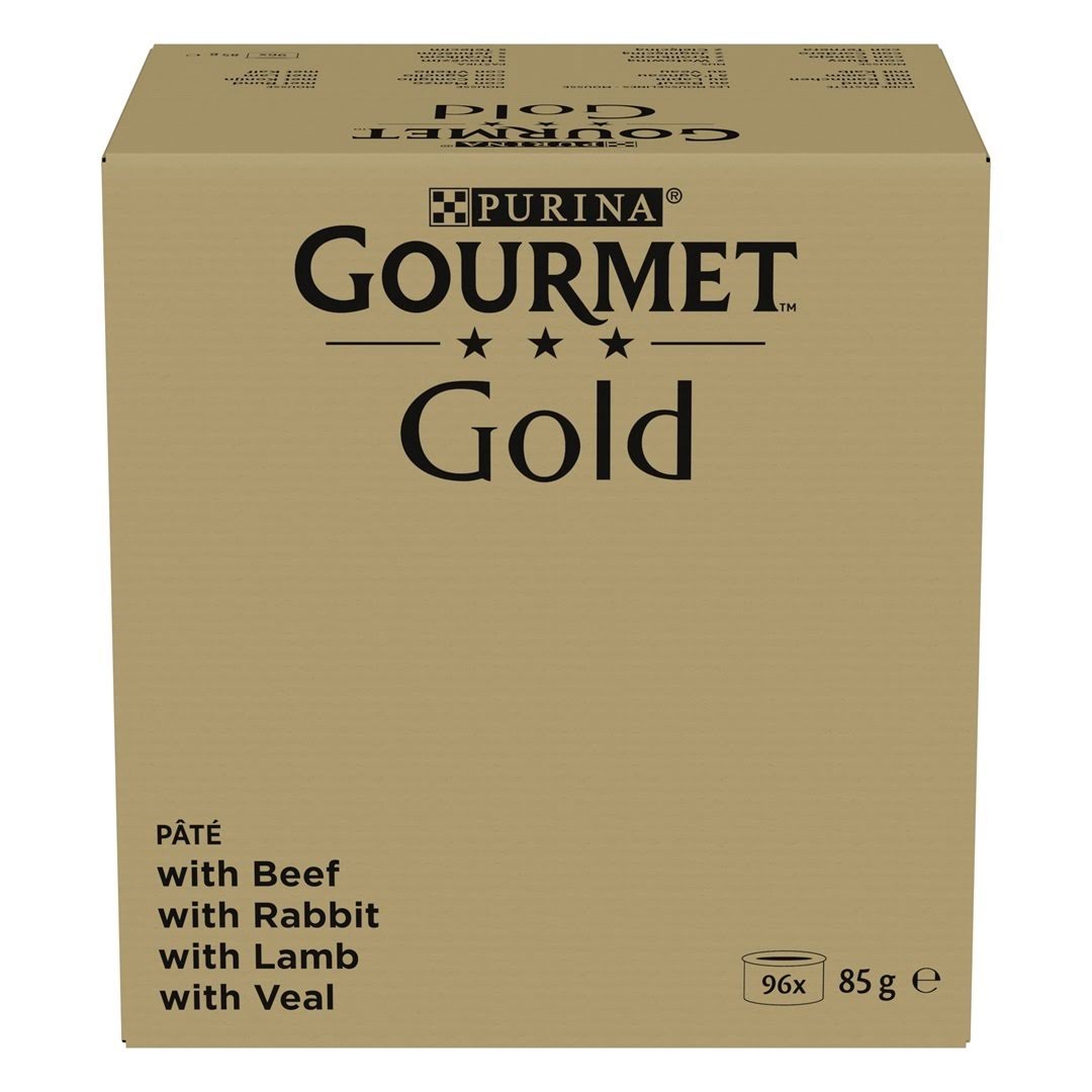 PURINA NESTLE GOURMET GOLD Mus Mix 4 smagsvarianter - vådt kattefoder - 96x85g Katteudstyr 7613038519326