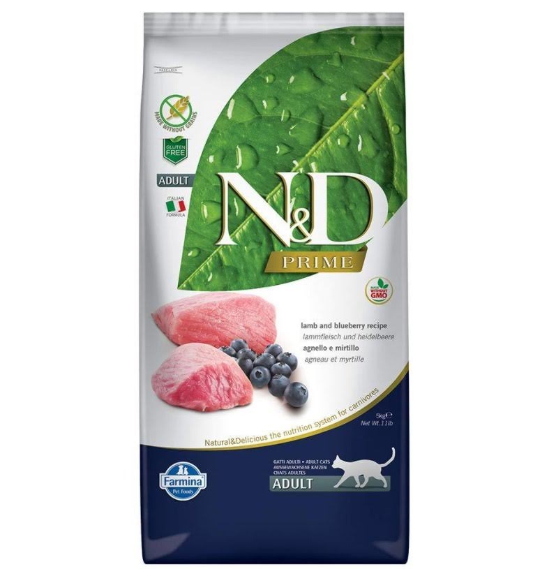 Farmina N&D Prime Lamb & Blueberry - dry cat food - 5 kg Katteudstyr PND0500017