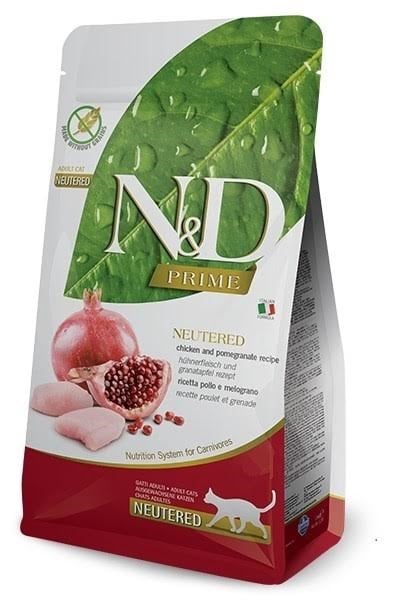 Farmina N&D Prime Neutraliseret Kylling&Granatæble Adult - tør kattefoder - 5kg