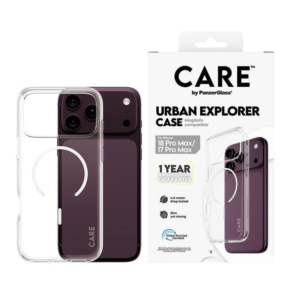 CARE by PanzerGlass Urban Explorer Case Transparent w. White Magsafe Apple iPhone 18 Pro Max | 17 Pro Max