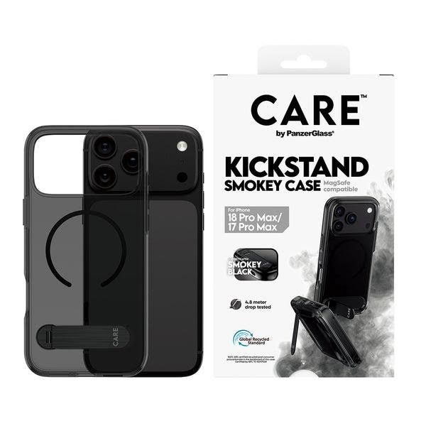 CARE by PanzerGlass Kickstand Case Smokey w. Black MagSafe Apple iPhone 18 Pro Max | 17 Pro Max Mobilcover CR82928