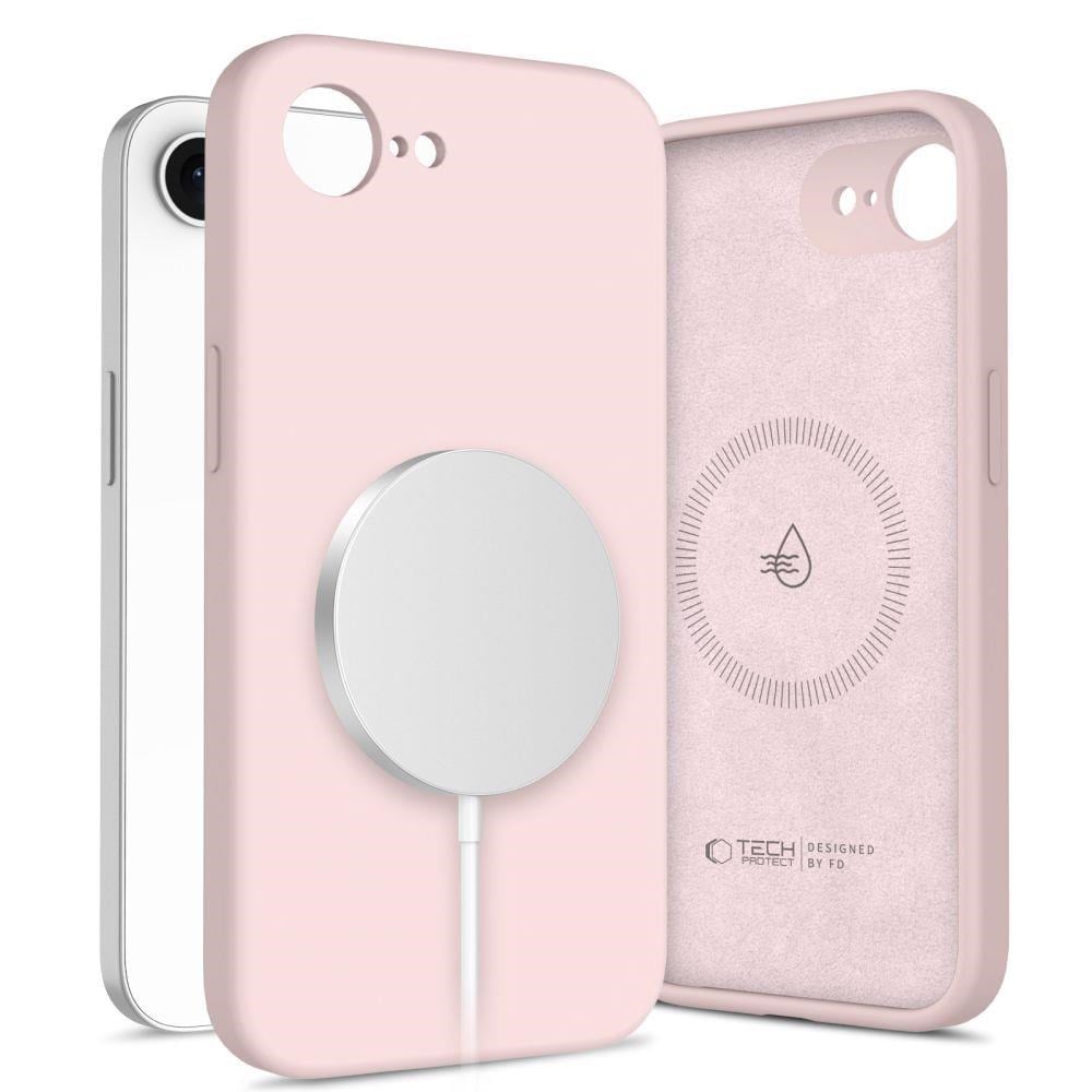 Tech-Protect Silicone MagSafe Case for iPhone 16e / 17e - Pink Mobilcover 5906302392773