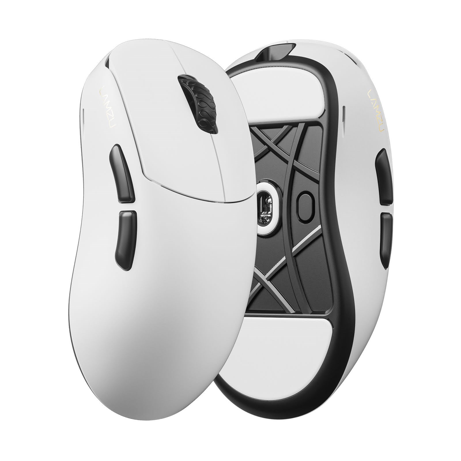 Lamzu Thorn V2 (White/Black) - Gaming Mus - Optisk - 5 knapper - Hvid Mus 6975637430879