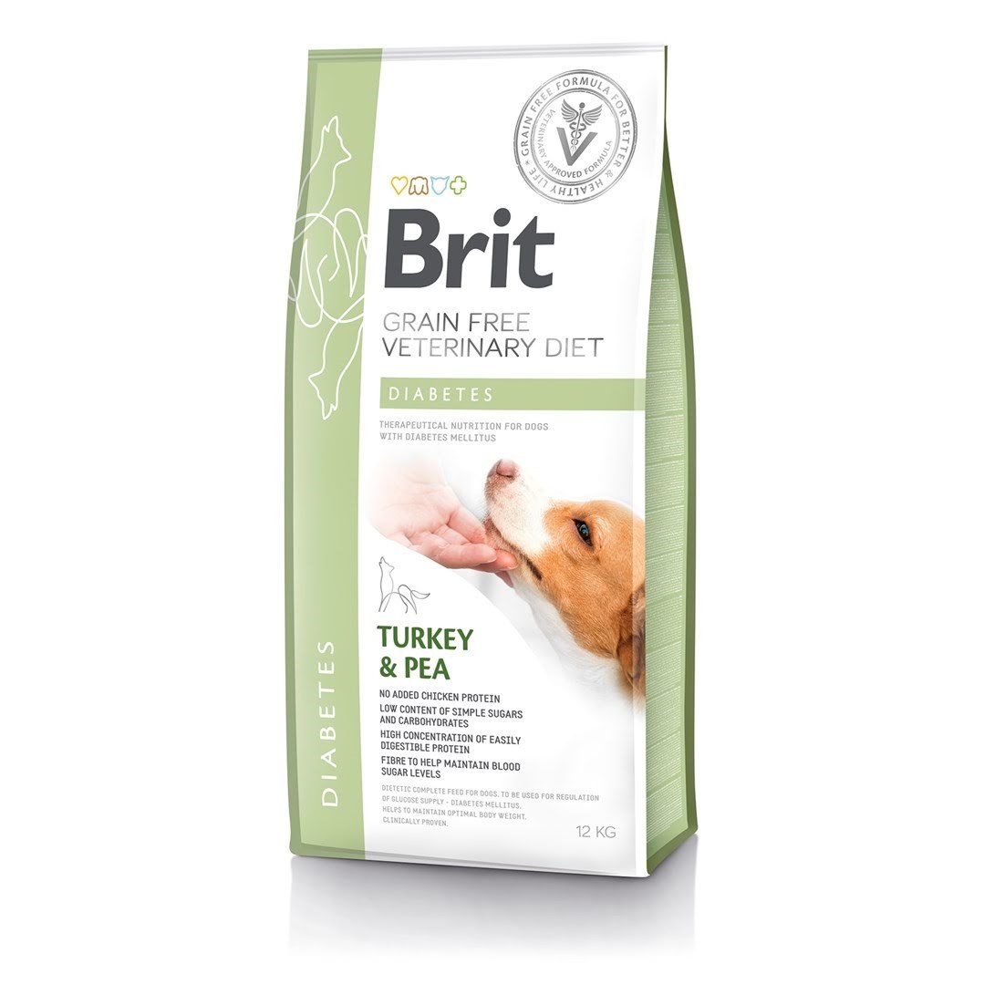 Brit Veterinary Diets Grain Free Diabetes Turkey and pea - dry dog food - 12kg