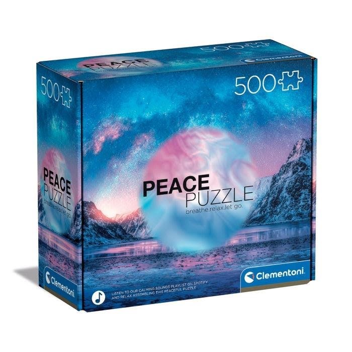 Clementoni Puslespil Peace Collection Lyseblå, 500 brikker 2D Puslespil Puslespil 35116