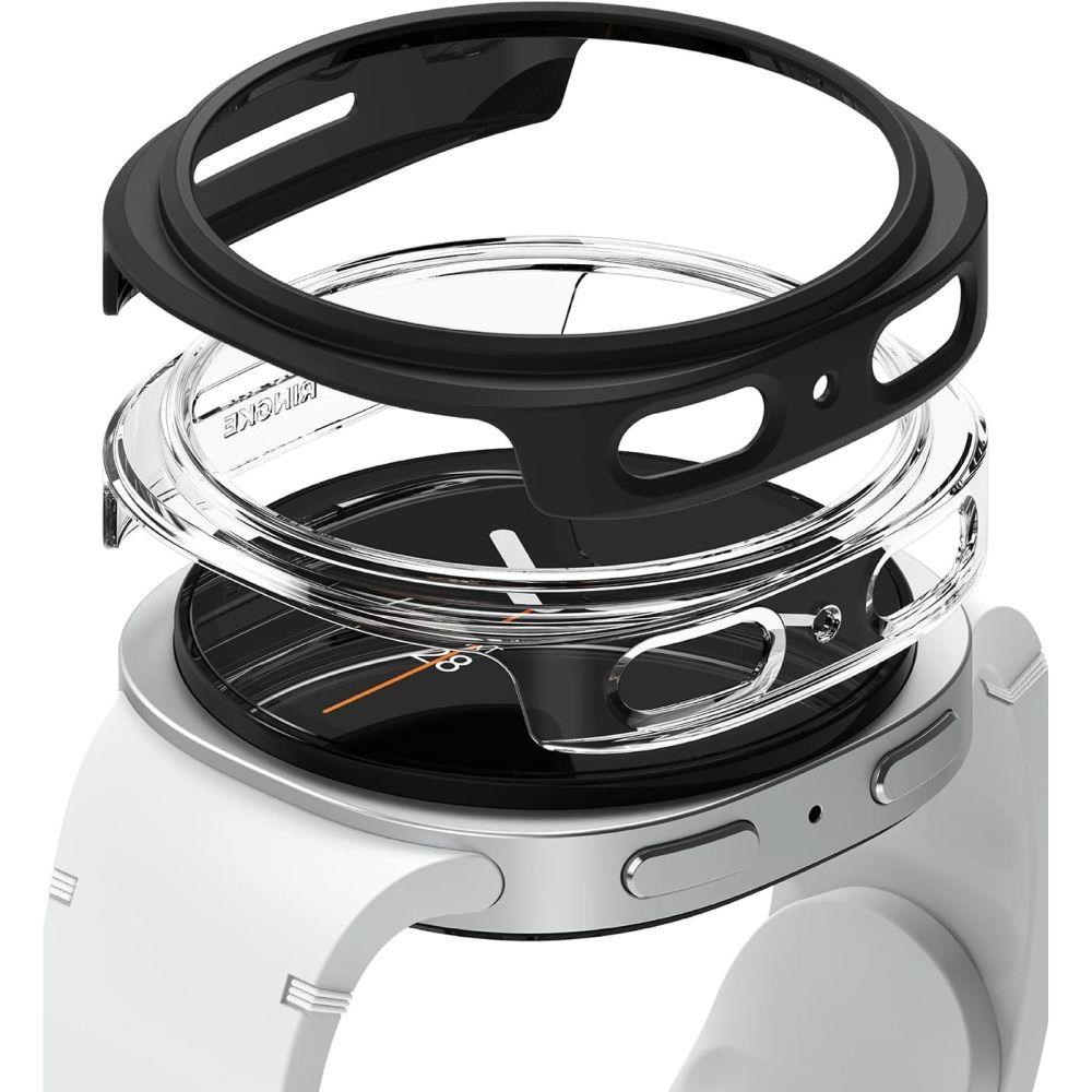 Ringke Slim 2-pack Case for Samsung Galaxy Watch 8 44mm - Clear-Black Matte