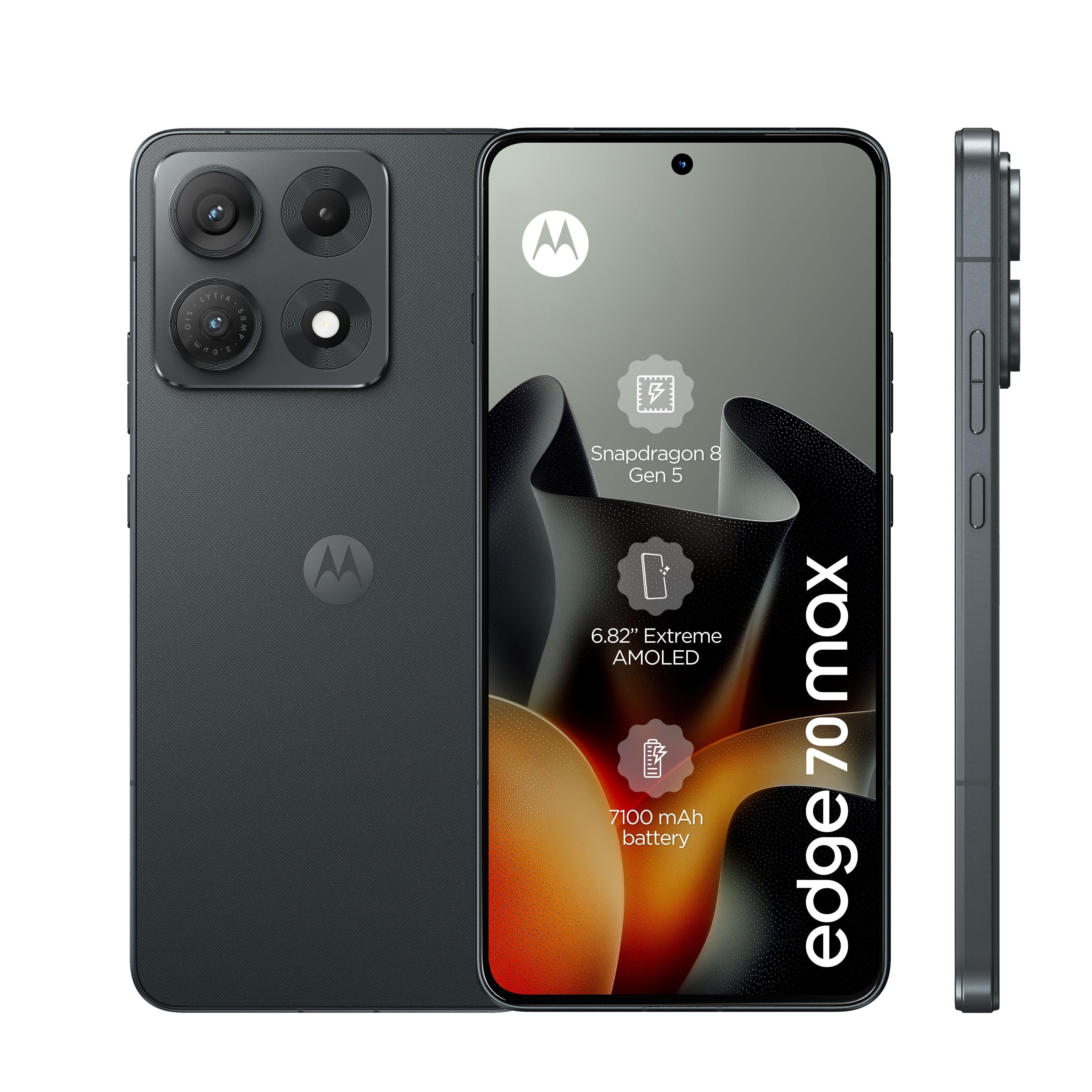 Motorola edge 70 max 256GB/8GB - PANTONE Dark Shadow Mobiltelefon Grå PBCU0004SE