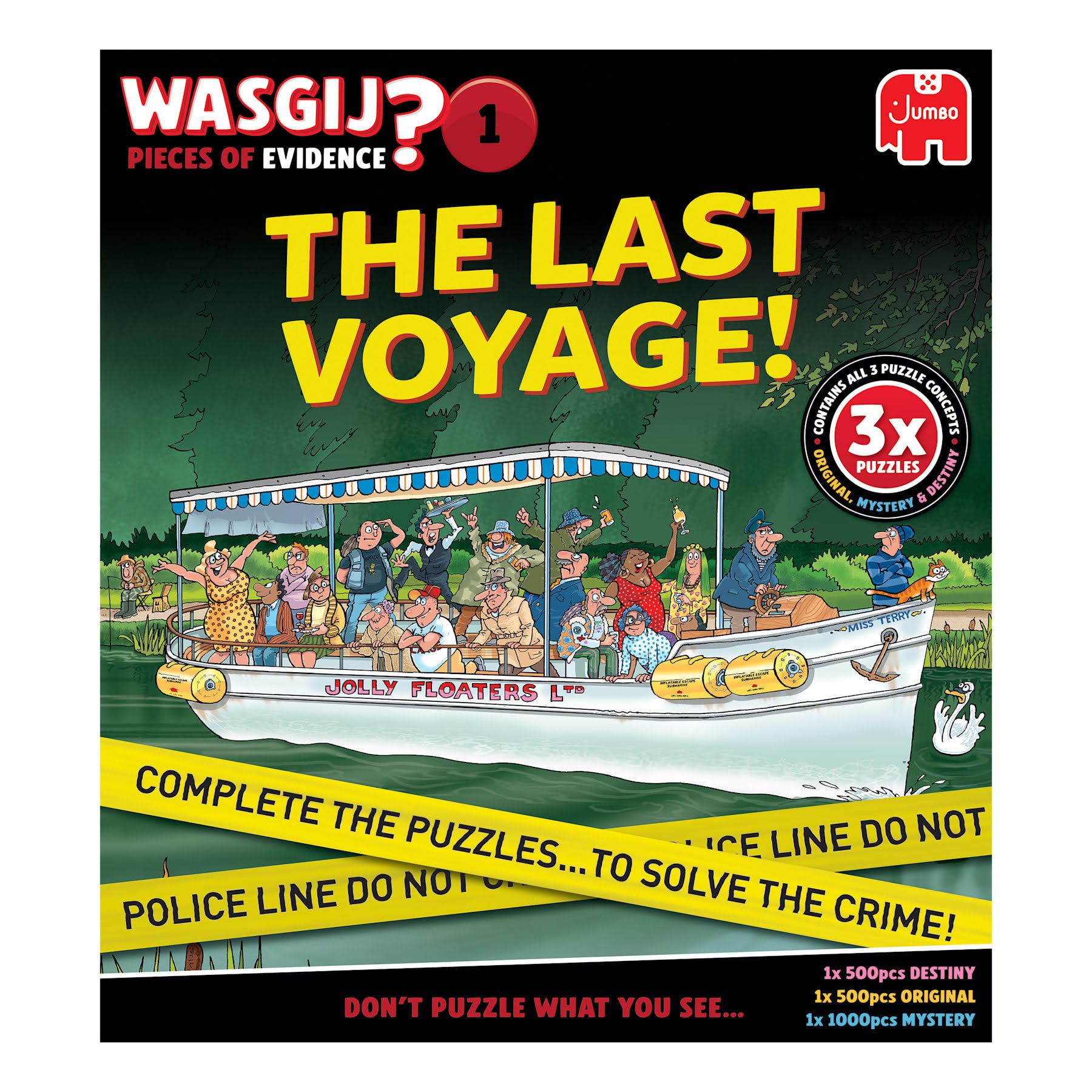 Wasgij Pieces Of Evidence -The Last Voyage! (2x500 & 1x1000) Puslespil 707-1110100905