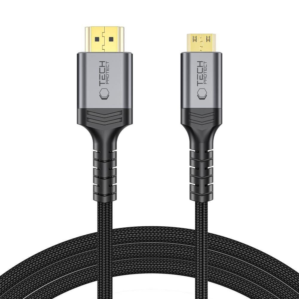 Tech-Protect UltraBoost Mini HDMI to HDMI 2.1 8K 60HZ 200cm Cable - Black Skærmkabel Sort 5906302323708