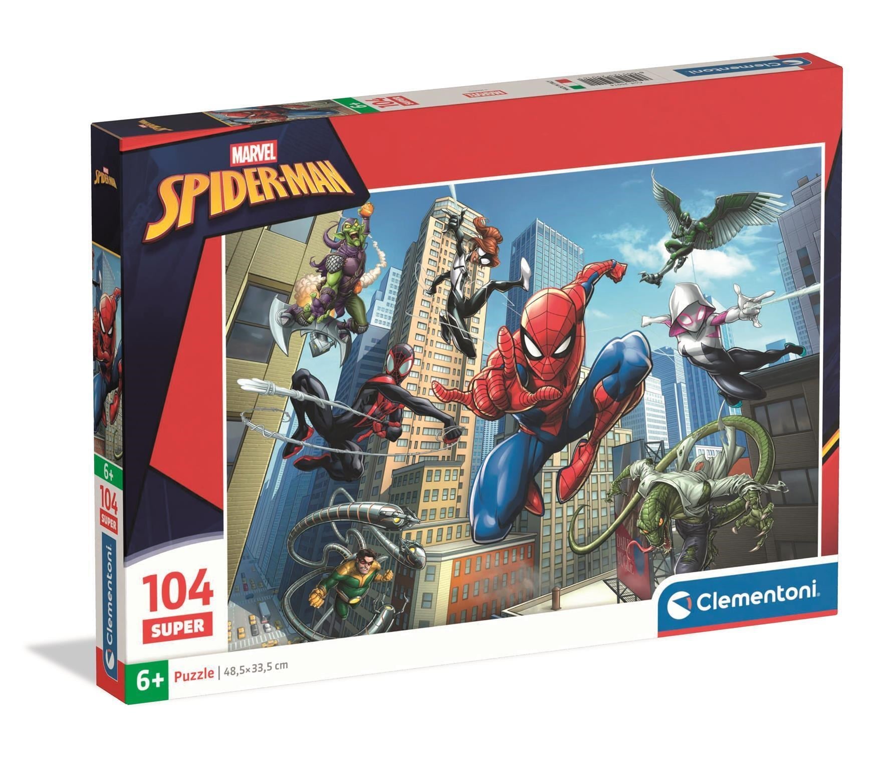 Clementoni Puslespil Super Spider-Man, 104 brikker 2D Puslespil Puslespil 25014