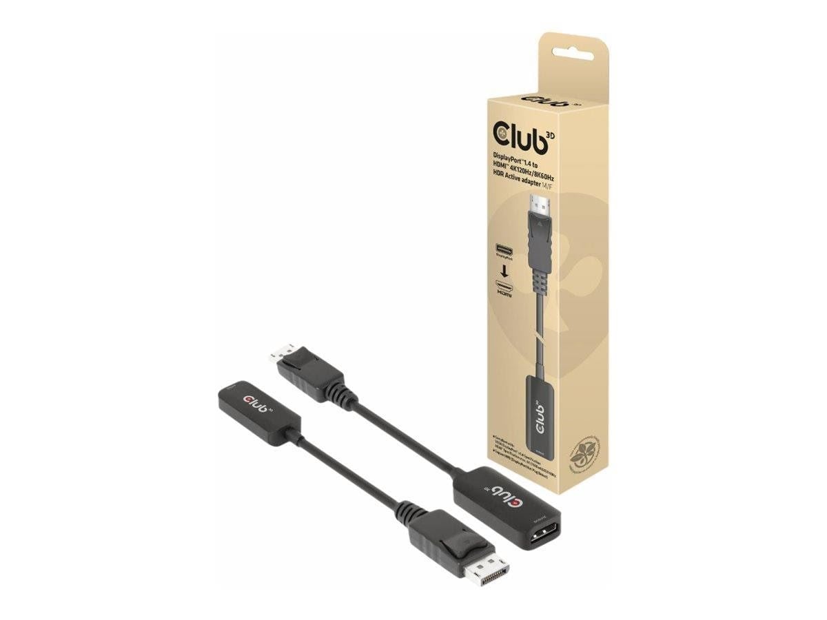 Club 3D adapter - 10 cm Skærmkabel Sort CAC-1088