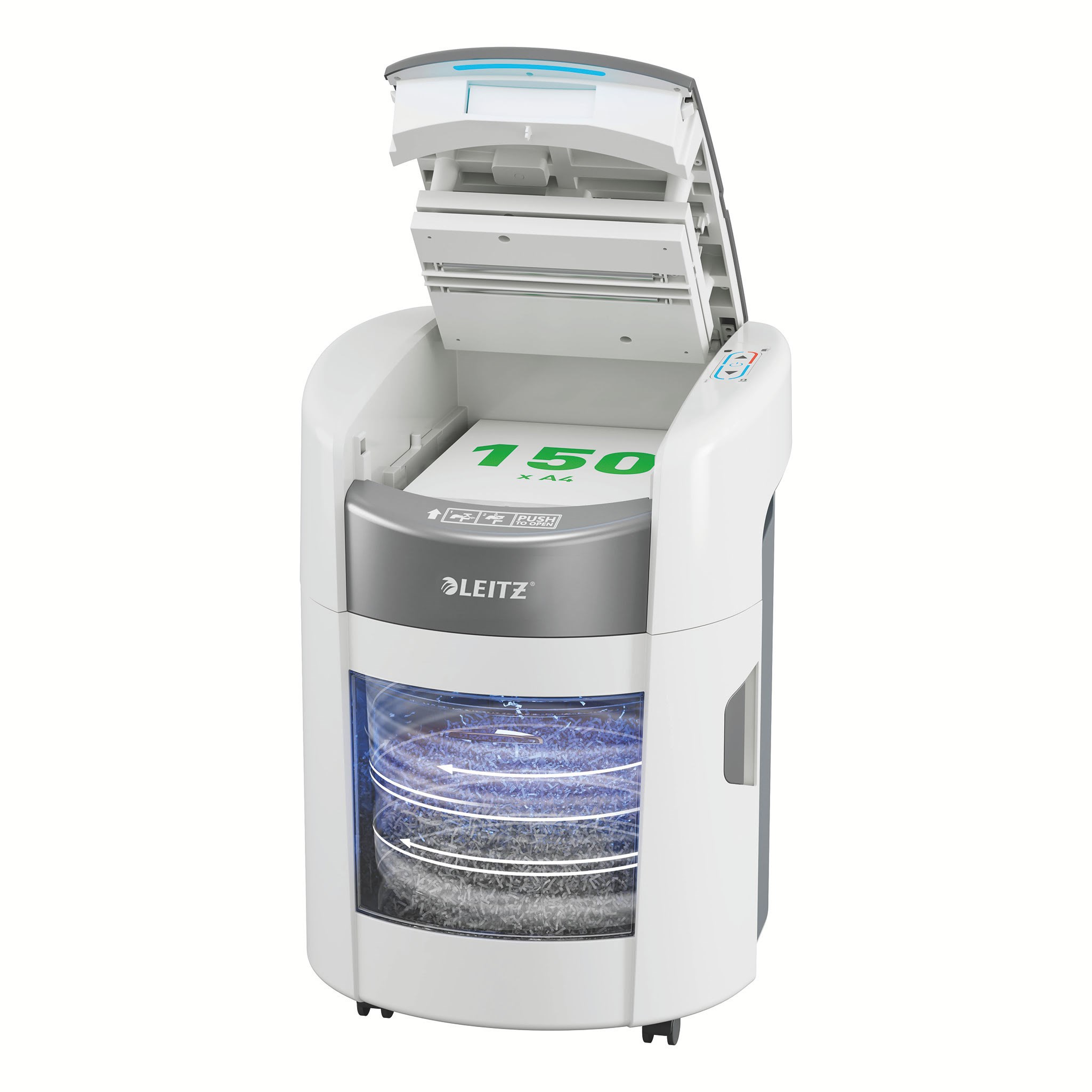 Leitz IQ OptiMax Autofeed Home Office 150 makulator krydsmakulering P4 Makulator 80380000