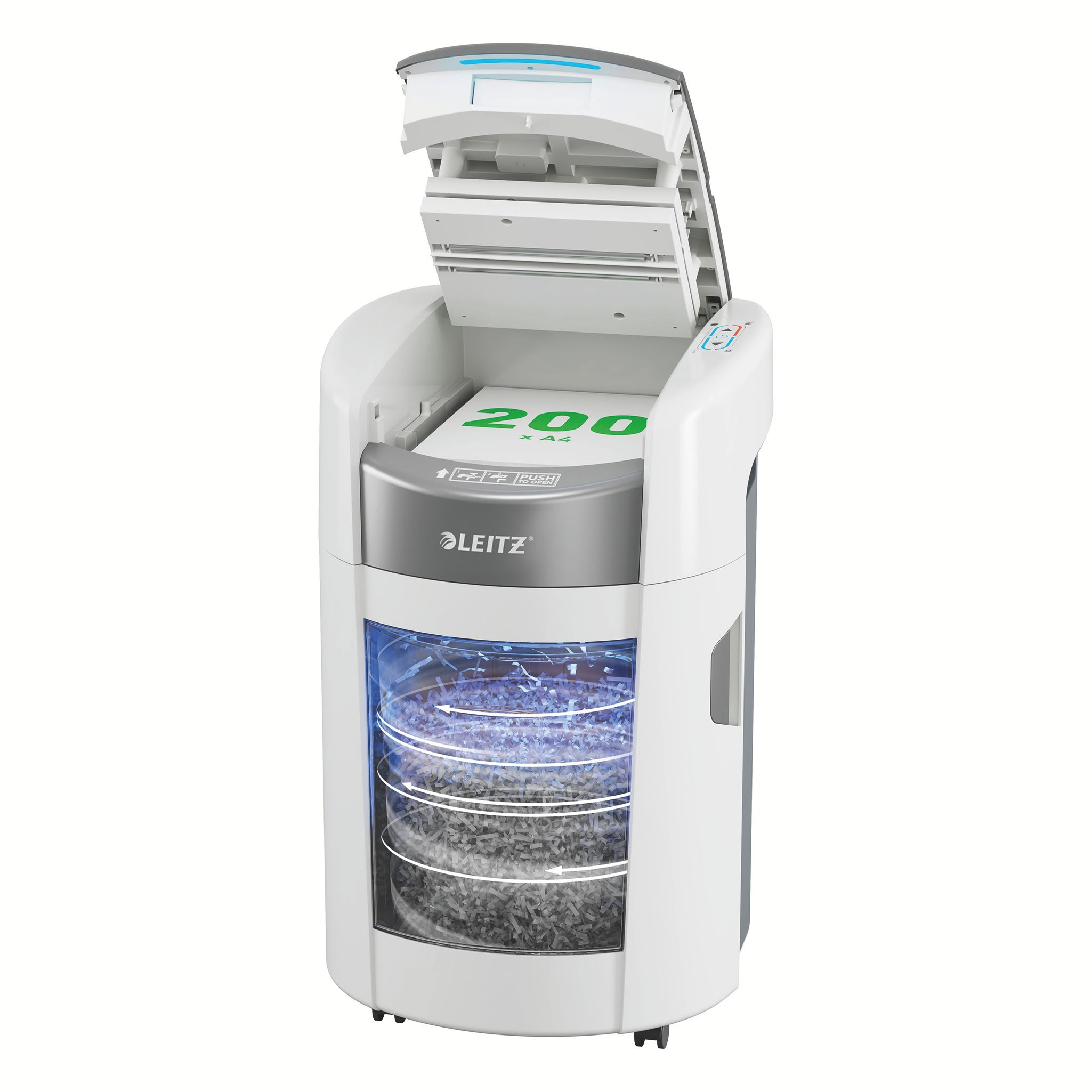 Leitz IQ OptiMax Autofeed Small Office 200 makulator krydsmakulering P4 Makulator 80400000