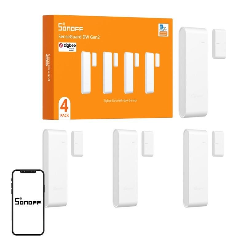 Sonoff SONOFF SNZB-04PR2 vindues- og dørsensor, 4-pak Smart Home SNZB-04PR2 4pac