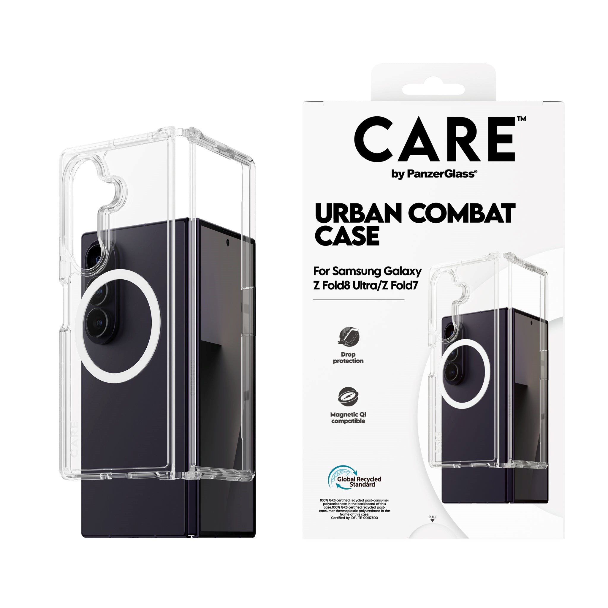 CARE by PanzerGlass Urban Combat Case Transparent Samsung Galaxy Z Fold8 Ultra | Fold7