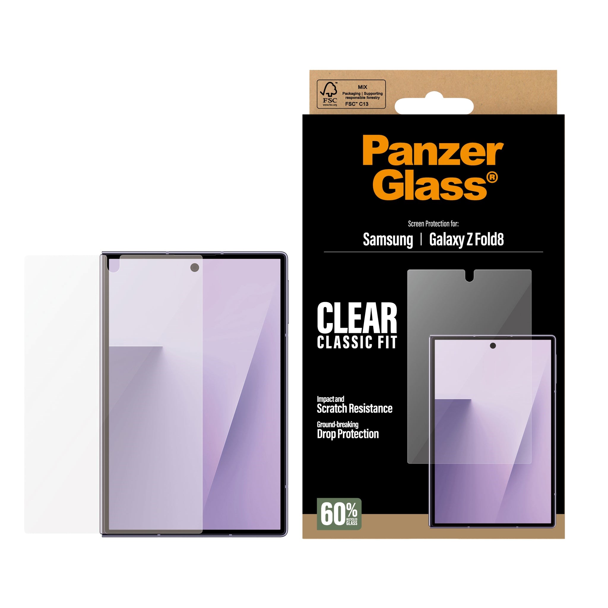 PanzerGlass Sub Screen Protector Samsung Galaxy Z Fold8 | Classic Fit Beskyttelsesglas PG16646