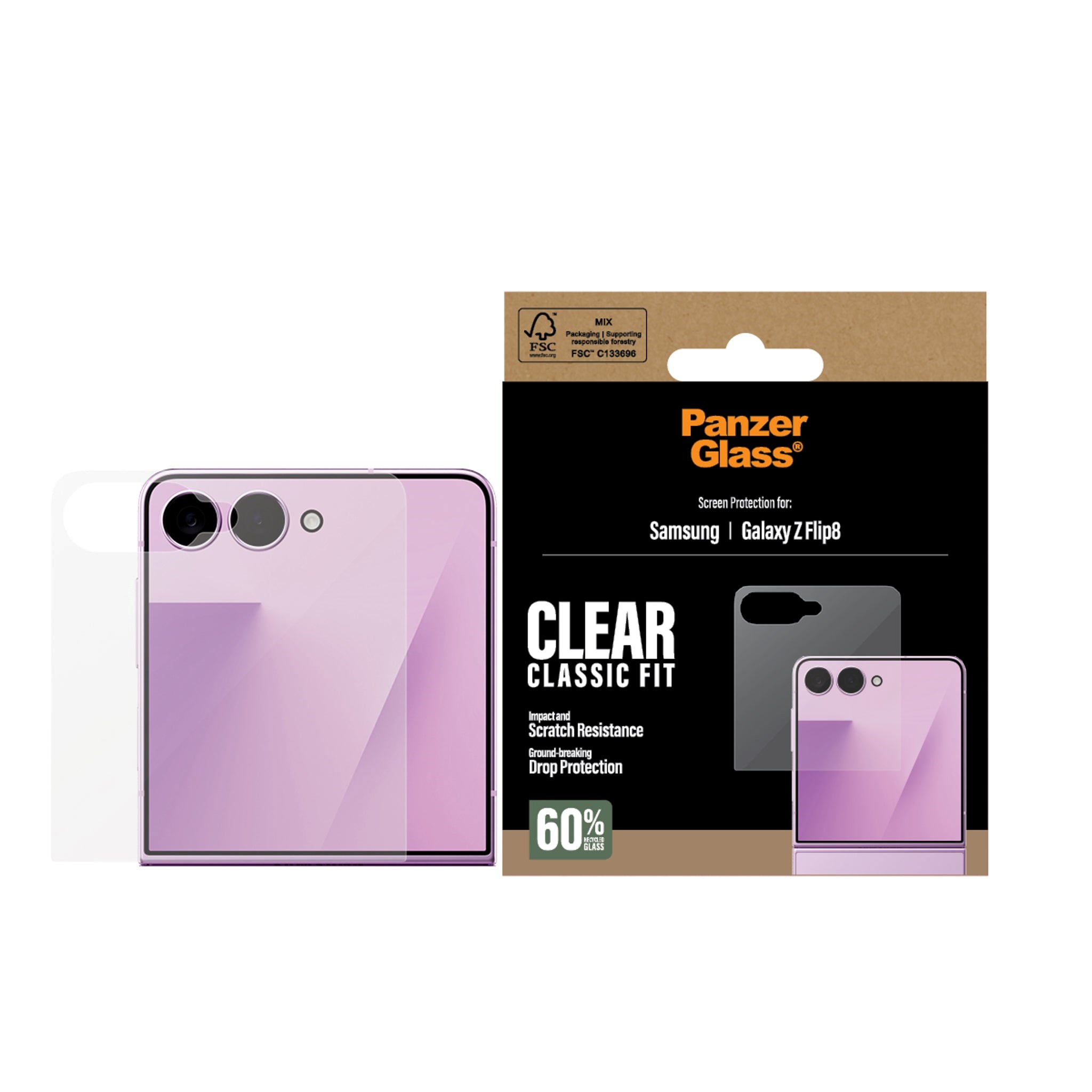 PanzerGlass Screen Protector Samsung Galaxy Z Flip8 (sub-screen) Beskyttelsesglas PG65701