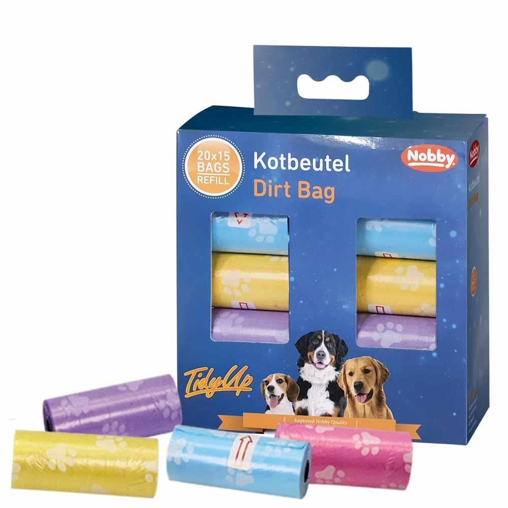 Nobby TidyUp hundeposer med pote print storkøb 20 rull Hundeudstyr L52166