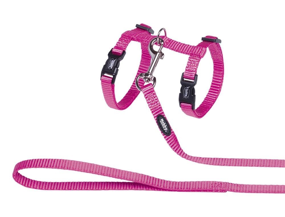 Nobby Kattesele + line, Pink Katteudstyr L88782