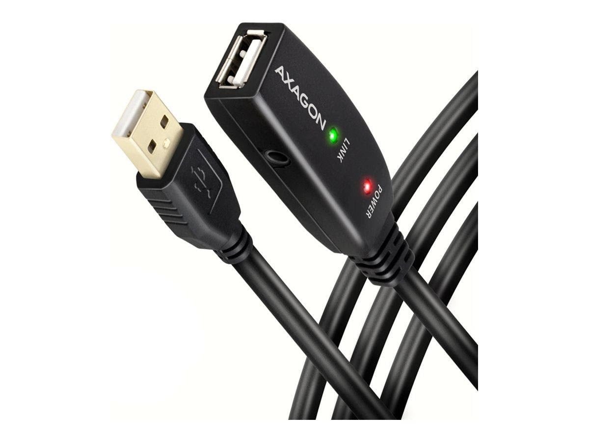 AXAGON ADR-205 - USB-forlængerkabel - USB til USB - 5 m Usb Kabel Sort