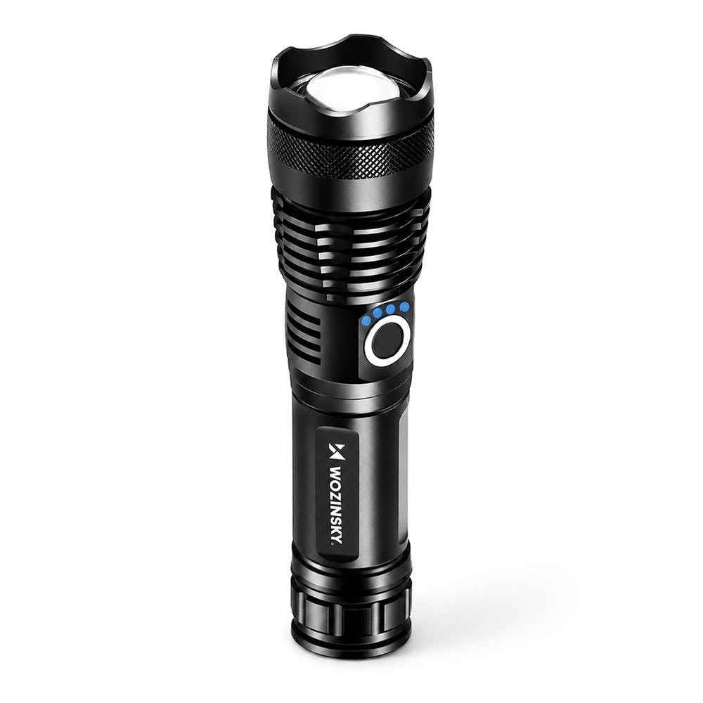 Wozinsky WLT-15W 15W 1500lm CREE IP65 Tactical Flashlight with Adjustable Beam - Black Lommelygte 5907769389108