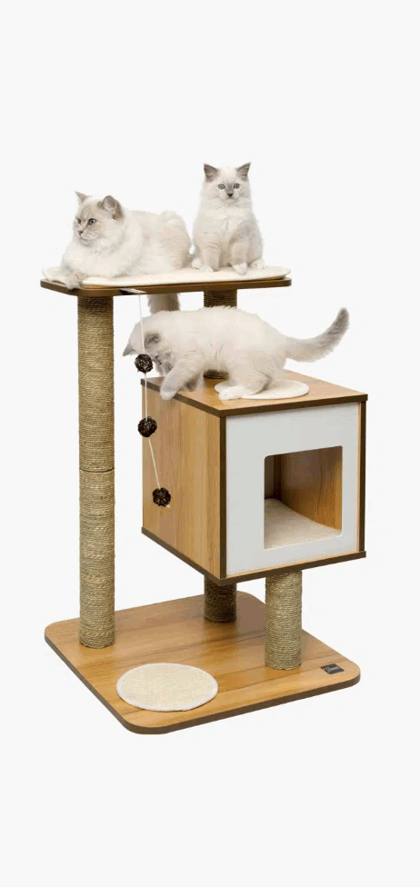 Catit Vesper Kradsetræ V-Base Valnød 56 x 56 x 84.5 cm. Katteudstyr 022517520420