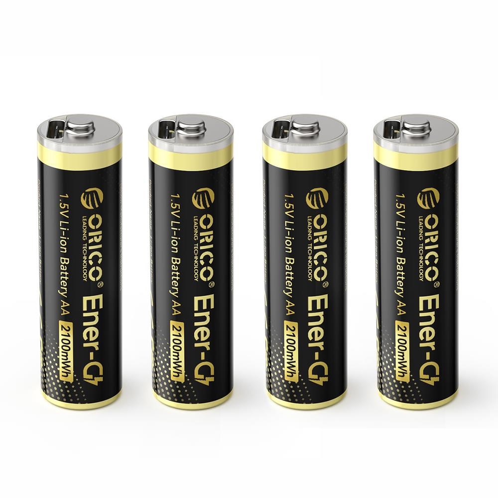 ORICO Ener-G EG5C lithium battery 1.5V 2100mWh AA USB-C rechargeable battery 4 pcs
