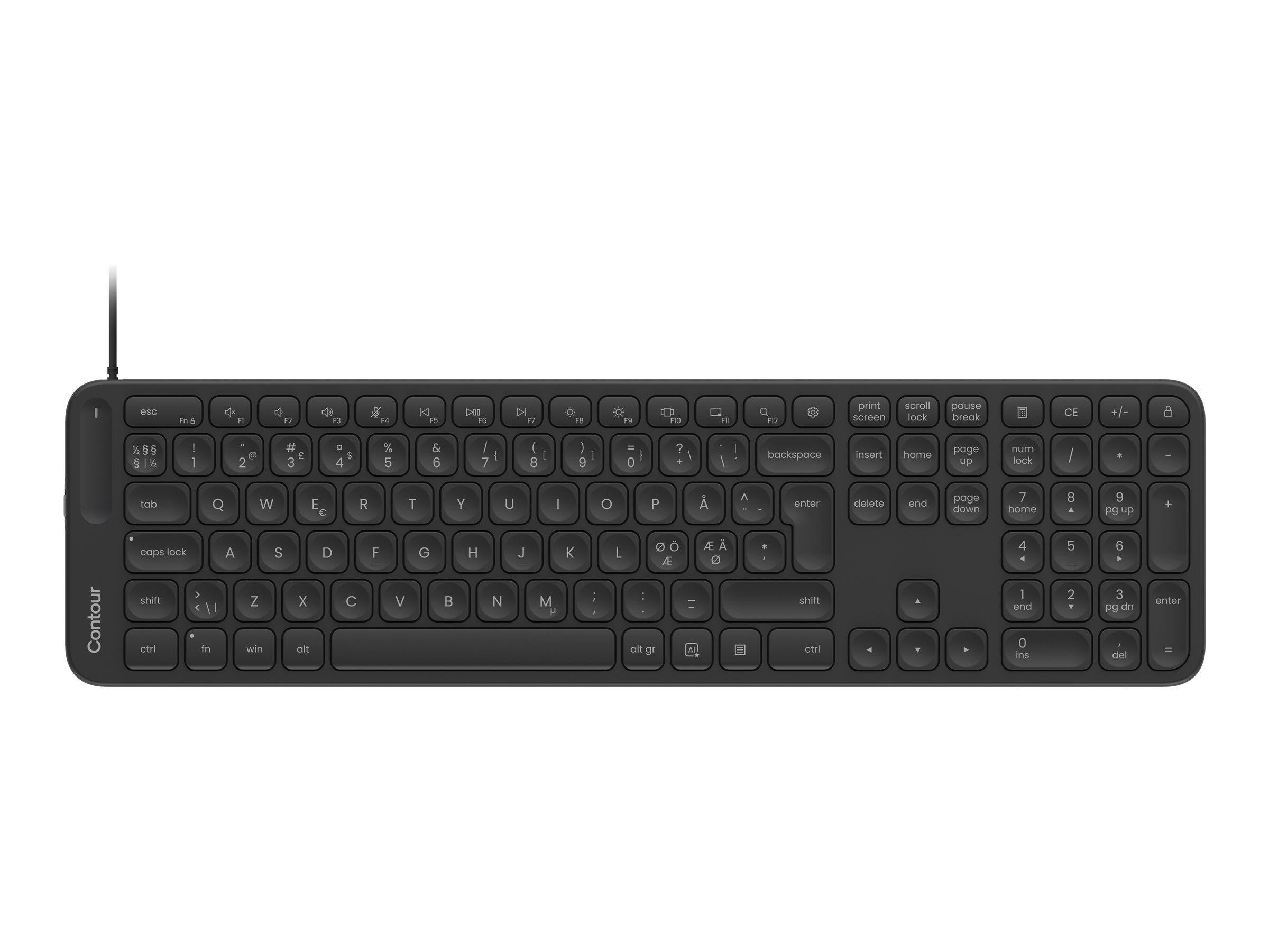 Contour Balance - Tastatur - Nordisk - Sort Tastatur CDKBBALPN21500