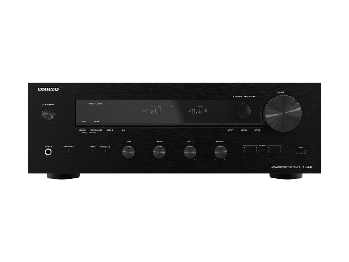 Onkyo TX-8470 - network audio receiver - Netværksaudiomodtager - Sort Hi-fi TX8470BMMP
