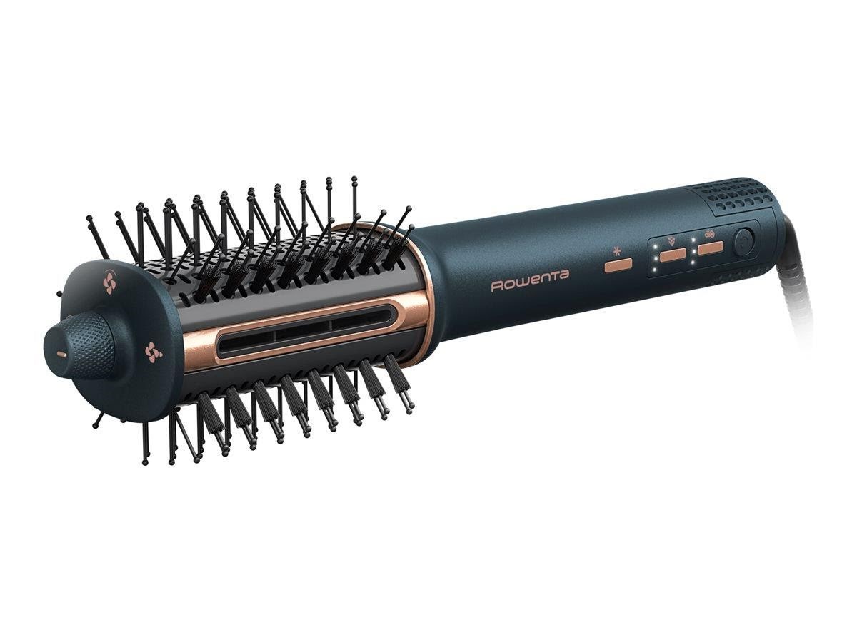 Rowenta Hårtørrer Air Brush 3D UB9720E0 - hair straightening brush/hair dryer - dark blue/copper - 1100 W