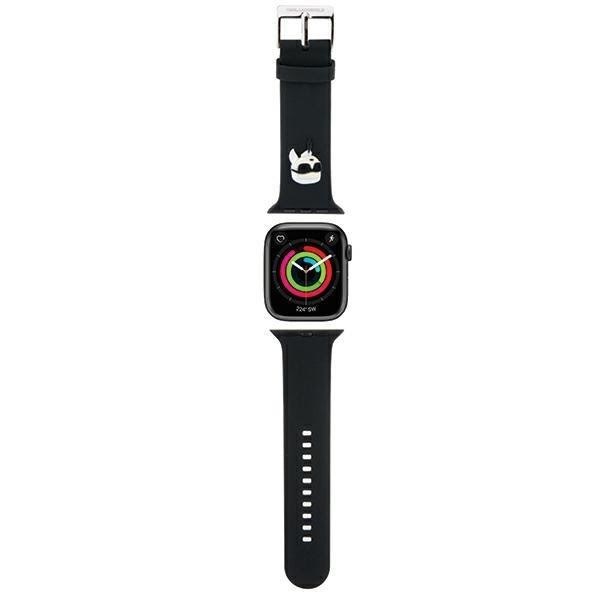 Karl Lagerfeld 3D Rubber Karl Head strap for Apple Watch 38/40/41mm - black Smartwatch Tilbehør 3666339127374