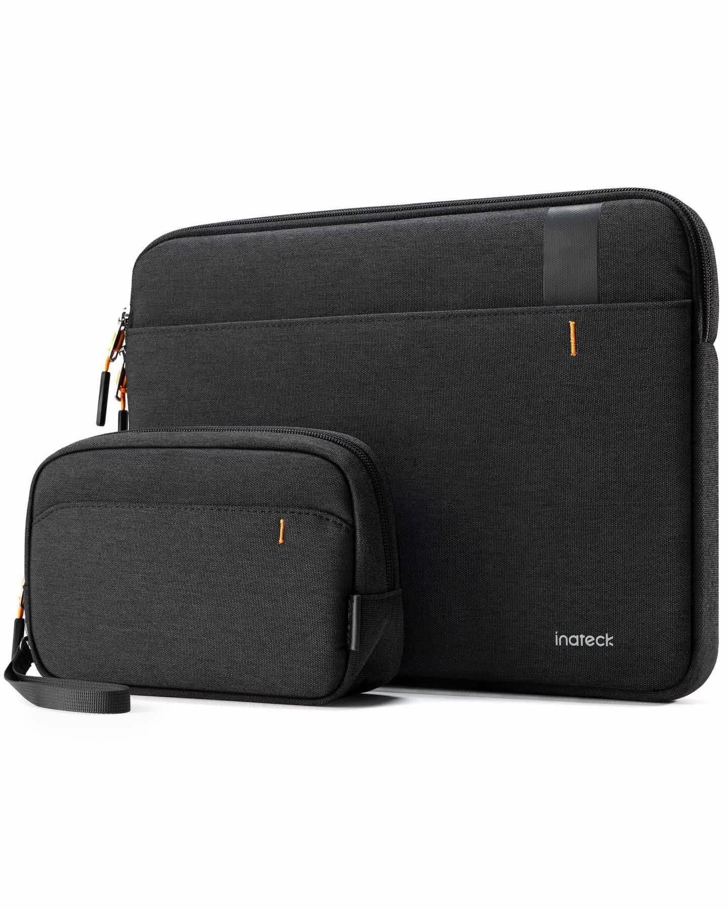 Inateck EdgeKeeper LB01011 - 13" MacBook Sleeve | 360° Protection | Accessory Pouch | Black Taske Sort LB01011-13S_BLACK