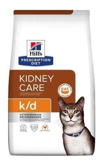 Hill's PRESCRIPTION DIET Feline k/d Kidney Care Tør kattefoder Kylling 3 kg Katteudstyr 052742043760