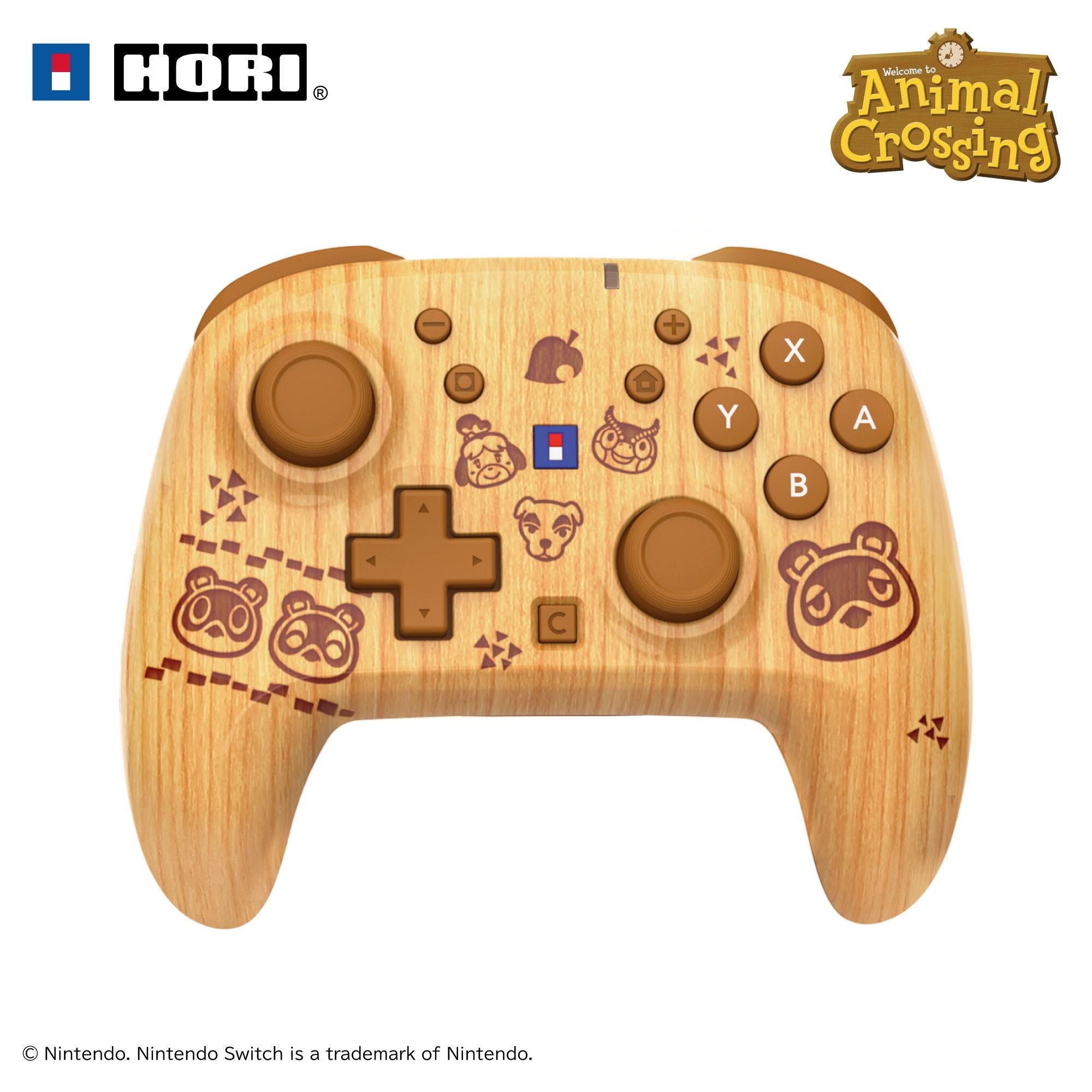 HORI Wireless PAD Turbo - Animal Crossing Brown - Switch 2 - Wireless Controller - Nintendo Switch 2 Spil Tilbehør NSX-205E