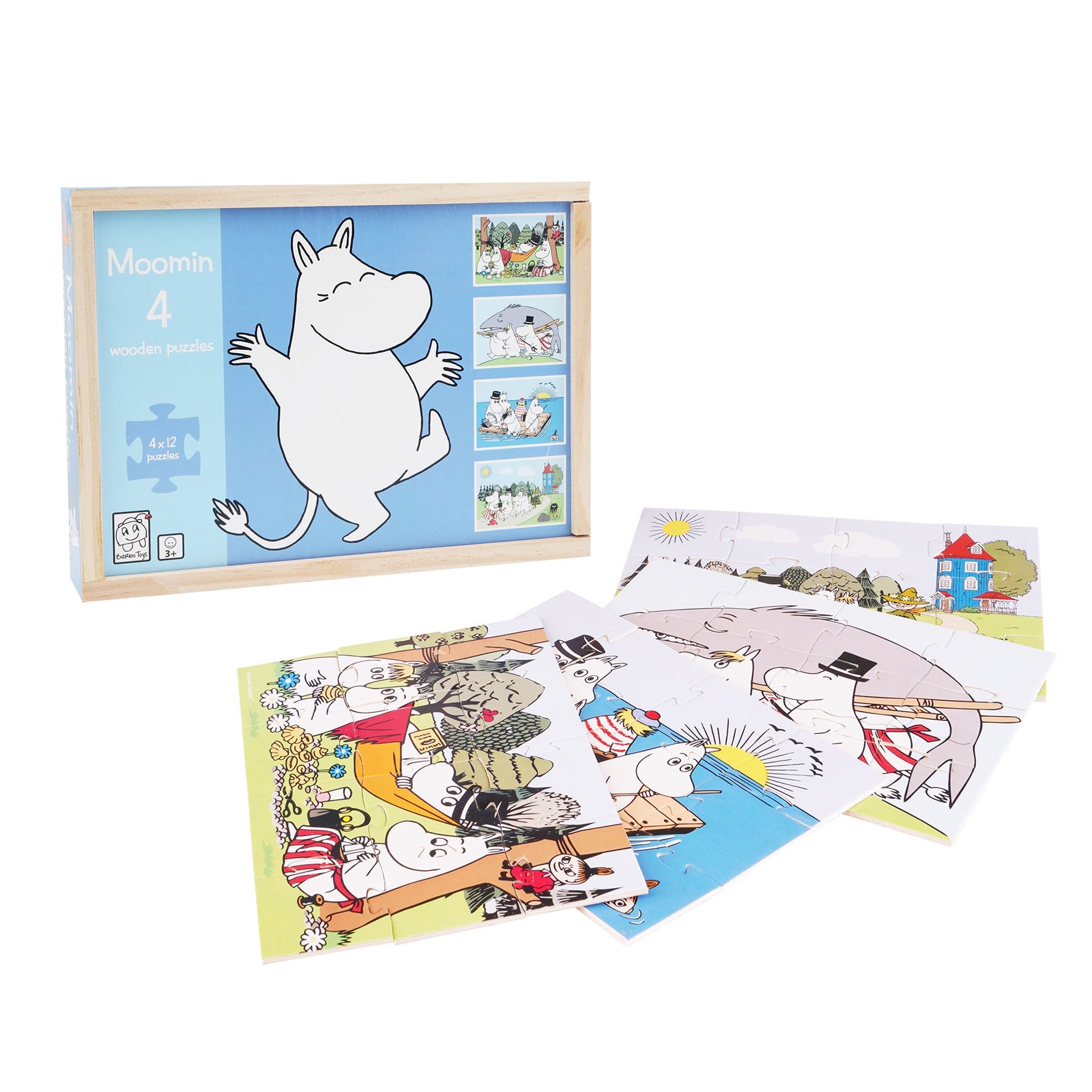 MOOMIN - 4 Wooden Puzzle In Box