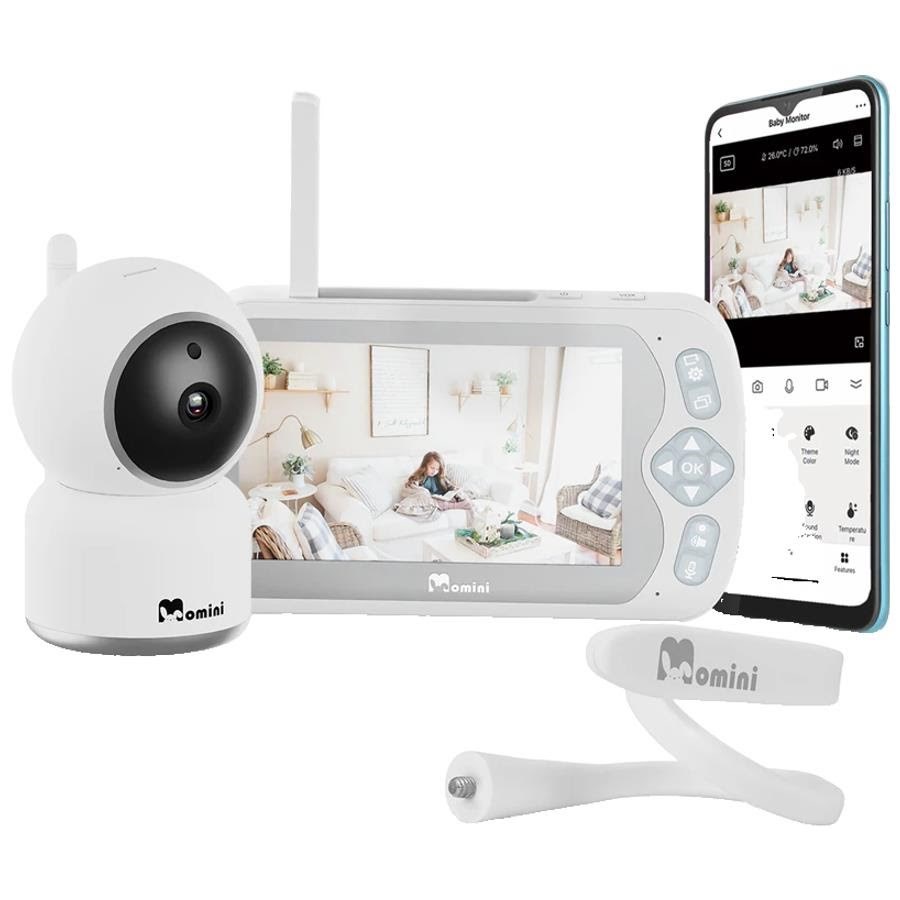 Momini BlissEye Baby Monitor with 5" HD Screen and Camera White Babyudstyr 5906601060281