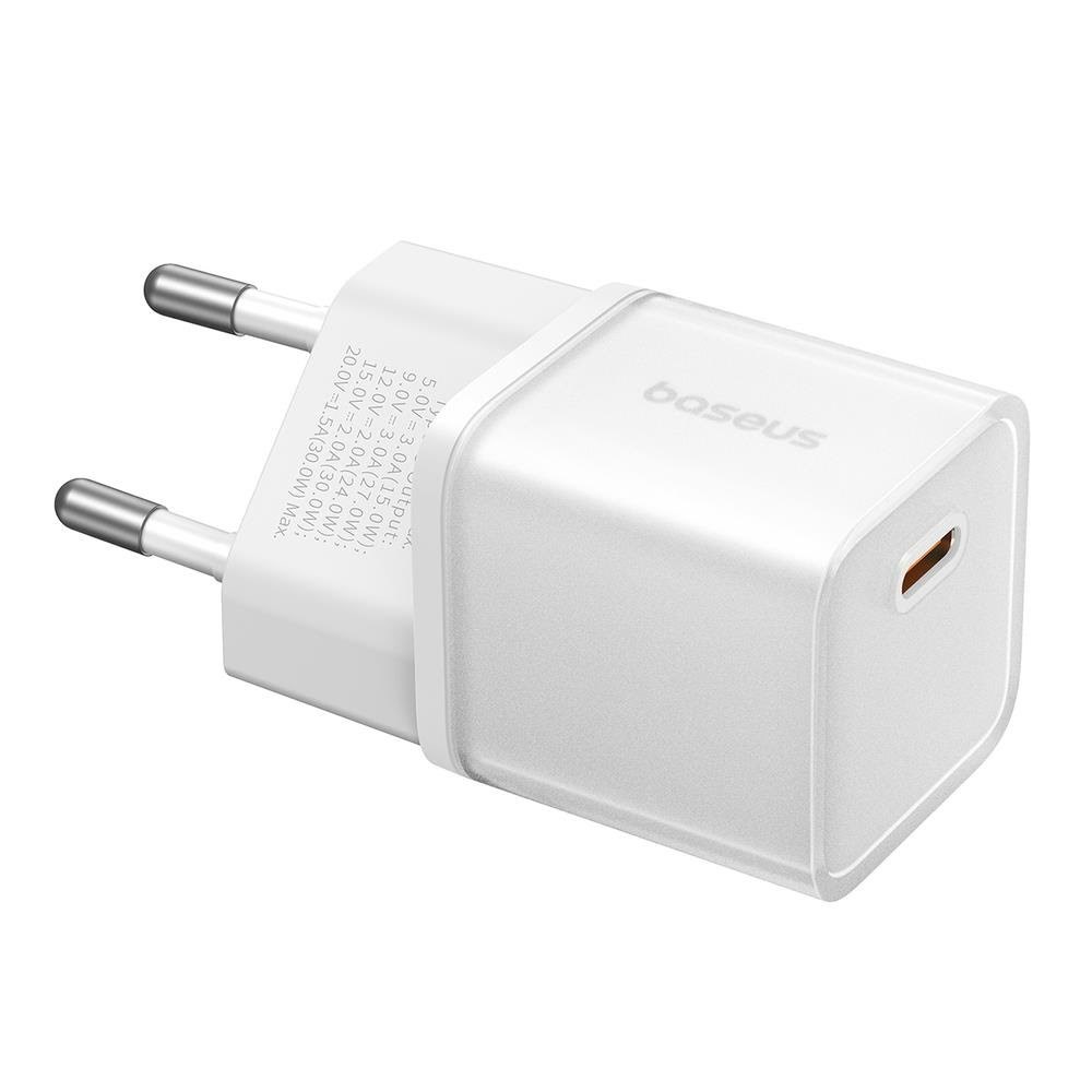 Baseus GaN5S 30W EU USB-C Wall Charger - White Mobil Oplader P10162504213-00