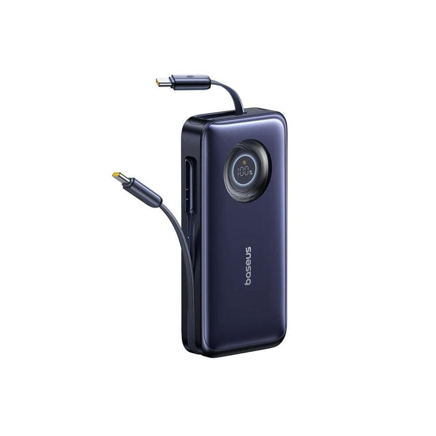 Baseus EnerCore CR11 20000mAh 100W Power Bank with Retractable USB-C Cable - Black - 20000 mAh Powerbank E0027J00