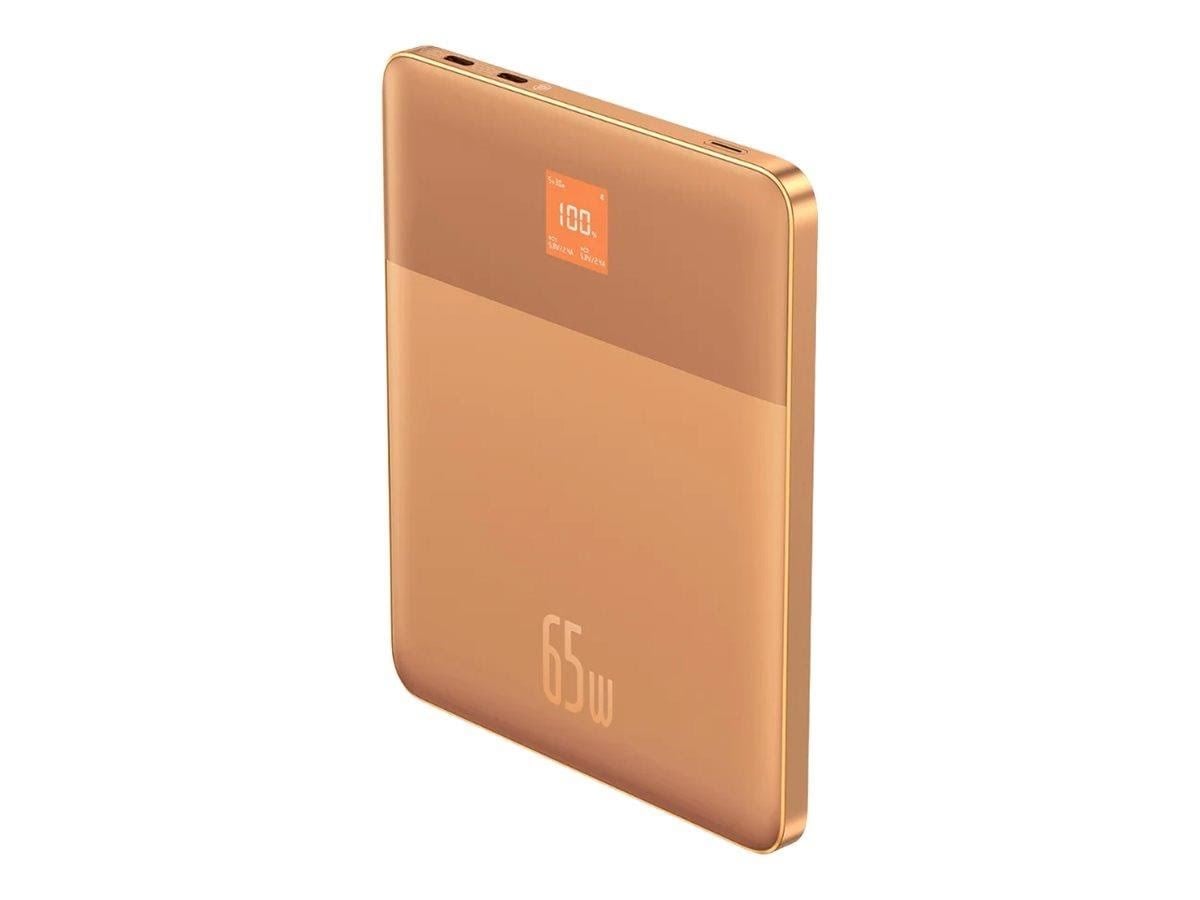 Baseus Blade2 12000mAh 65W Powerbank with Digital Display (Incl. White USB-C to USB-C 100W cable) - Orange - 12000 mAh Powerbank P10063801733-00