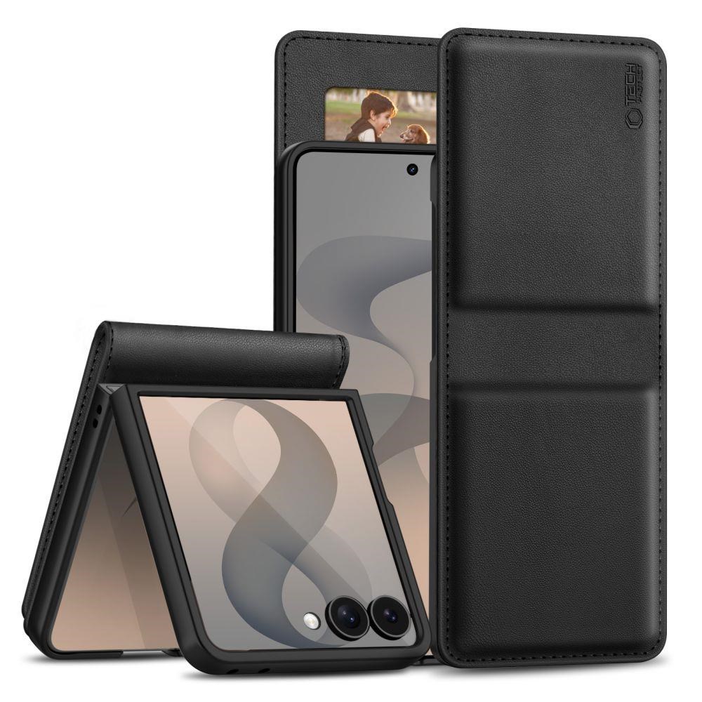 Tech-Protect Wallet Case for Samsung Galaxy Z Flip 8 - Black Mobilcover 5906302324026