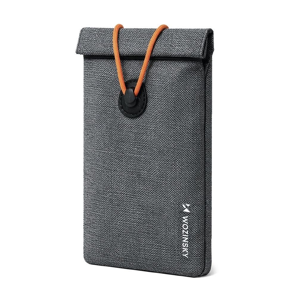 Wozinsky WPB-R12 RFID Blocking Phone Case with Flap and String 21.5x12 cm - Gray Mobil Tilbehør 5907769388293