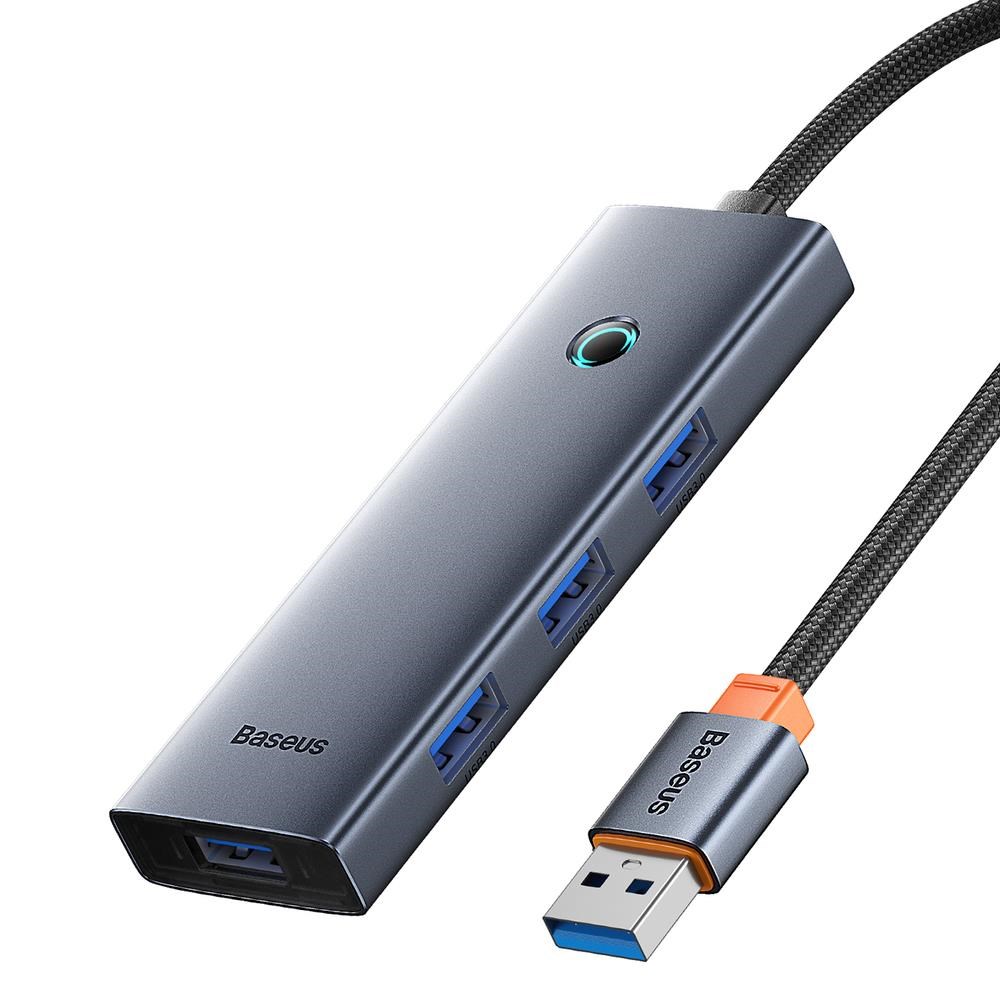 Baseus UltraJoy Series USB-A hub 4xUSB-A 3.0 1xUSB-C 5V 50cm - gray USB hub Usb Hub B0005280B811-04