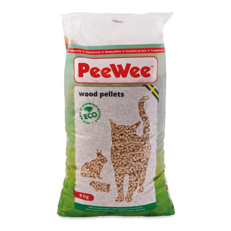 PeeWee træpiller, 14 liter/9 kg Katteudstyr 275036