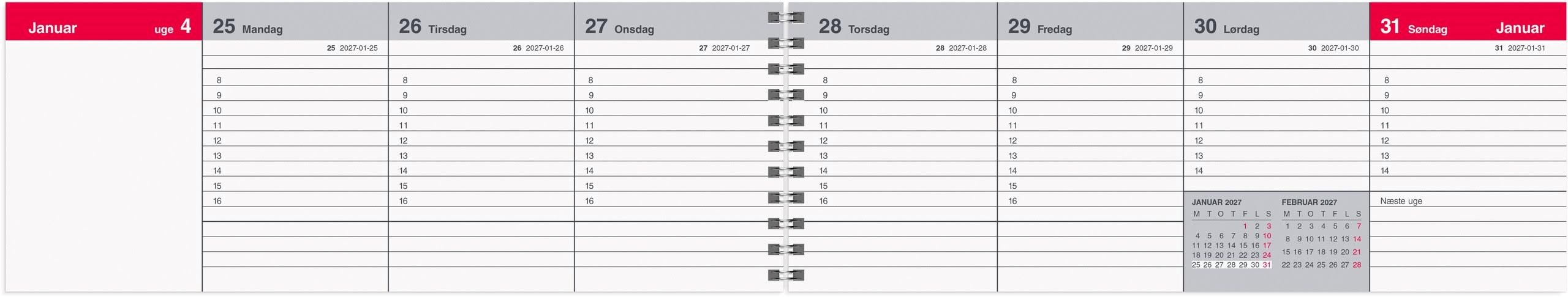 Mayland Uge-bordkalender 2027 Kalender 27134000