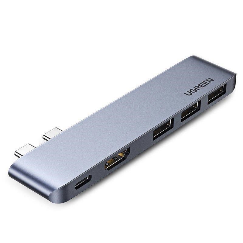 UGREEN 60559 Docking station for MacBook Pro & Air - 2x USB-C / 3x USB-A + HDMI - Grey Docking Station