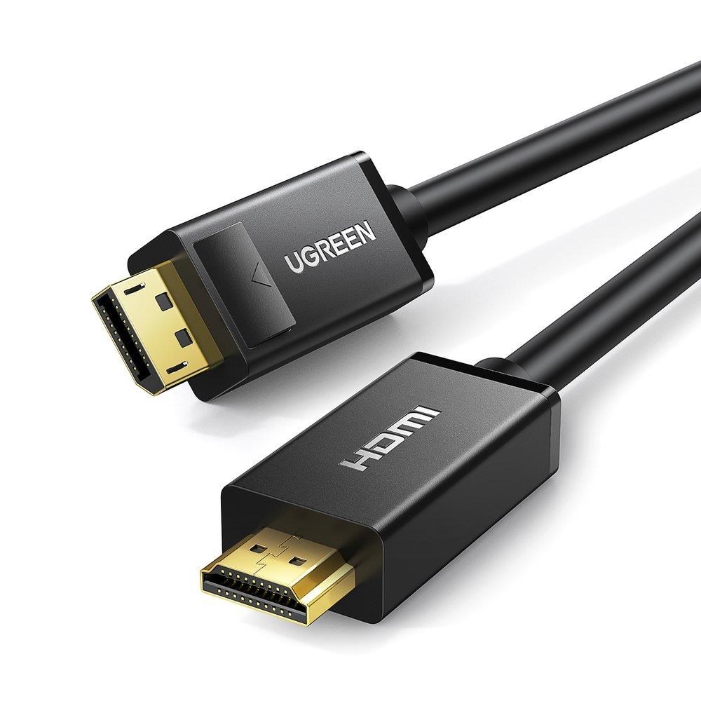 UGREEN DP101 4K DisplayPort to HDMI cable - 3m - Black Skærmkabel Sort 10203